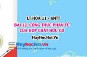 Lập Công thức phân tử hợp chất hữu cơ? Khái niệm, cách biểu diễn CTPT hợp chất hữu cơ? Hóa 11 bài 12 KNTT